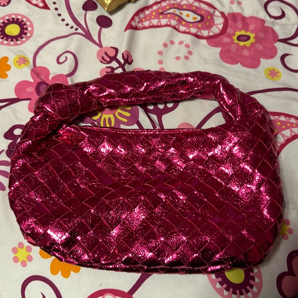 Pink metallic purse